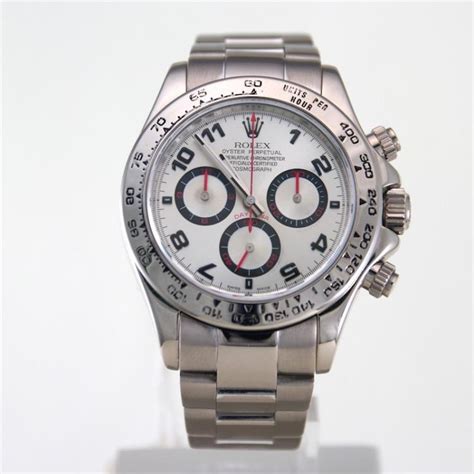 rolex daytona oro acciaio quadrante bianco|Rolex Daytona oro bianco racing dial grey del 2013 full set for .